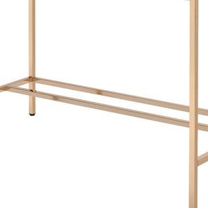 Homeroots 42" Baby Blue And Gold Writing Desk   491507