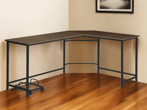 Homeroots 66" Brown And Black L Shape Computer Desk   491512