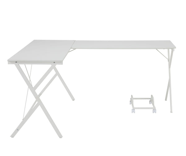 Homeroots 62" White L Shape Computer Desk   491520
