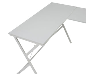 Homeroots 62" White L Shape Computer Desk   491520