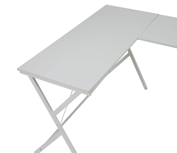 Homeroots 62" White L Shape Computer Desk   491520