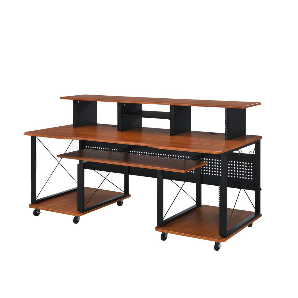 Homeroots 72" Brown And Black Music Desk   491534