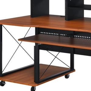 Homeroots 72" Brown And Black Music Desk   491534
