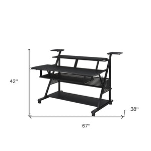 Homeroots 67" Black Music Desk   491535