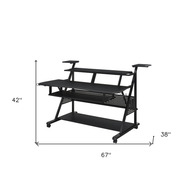Homeroots 67" Black Music Desk   491535