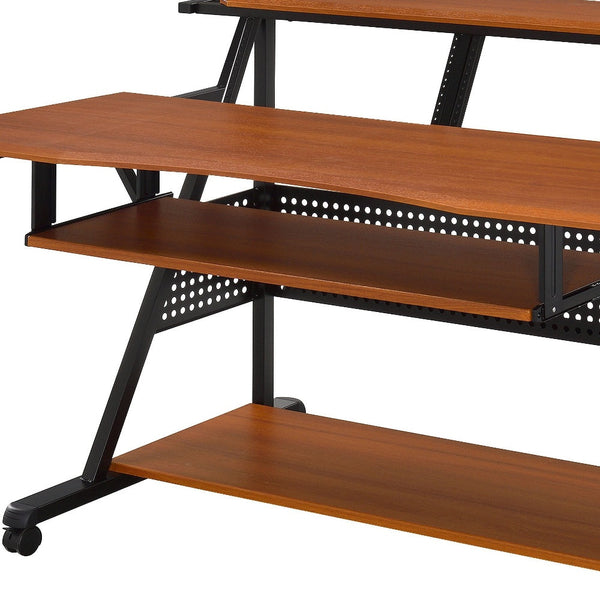 Homeroots 67" Brown And Black Music Desk   491536