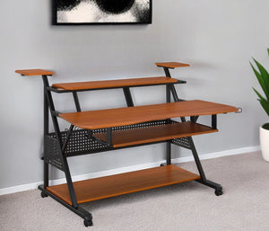 Homeroots 67" Brown And Black Music Desk   491536