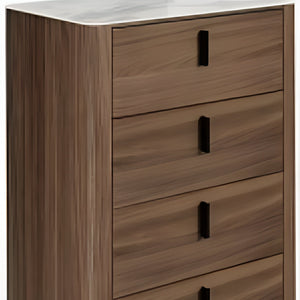 Homeroots 28" Black And White Solid And Manufactured Wood Multi Drawer Standard Chest  Solid And Manufactured Wood 491552