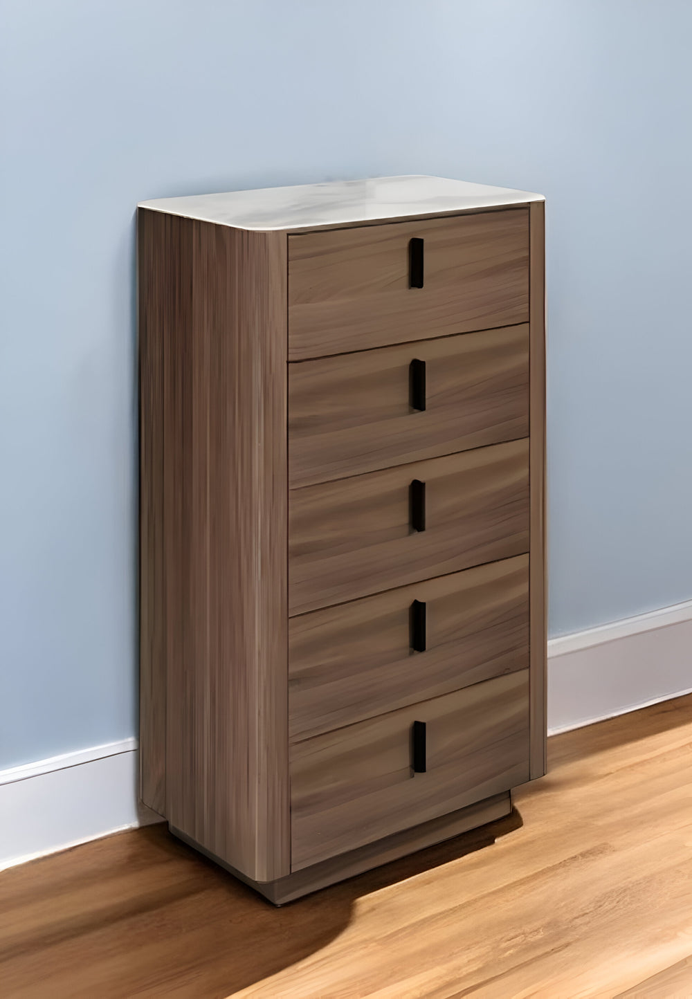 Homeroots 28" Black And White Solid And Manufactured Wood Multi Drawer Standard Chest  Solid And Manufactured Wood 491552