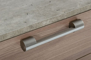 Homeroots 20" Brown Oak And Gray Two Drawer Nightstand   491580