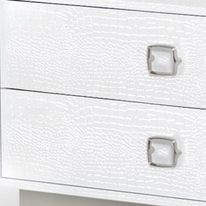 Homeroots 19" White Two Drawer Nightstand   491582