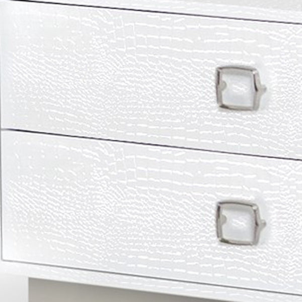 Homeroots 19" White Two Drawer Nightstand   491582