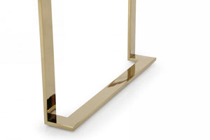 Homeroots 24" Champagne Gold And White One Drawer Nightstand   491588