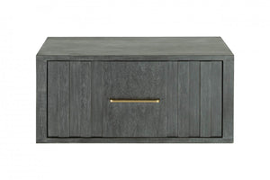 Homeroots 12" Gray Low One Drawer Nightstand   491589