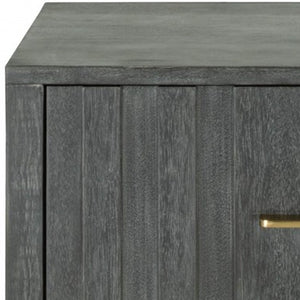 Homeroots 12" Gray Low One Drawer Nightstand   491589