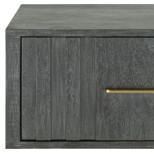 Homeroots 12" Gray Low One Drawer Nightstand   491589