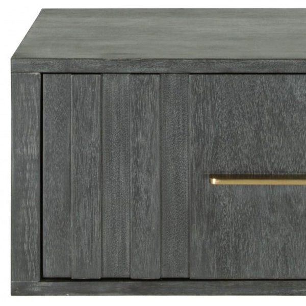 Homeroots 12" Gray Low One Drawer Nightstand   491589