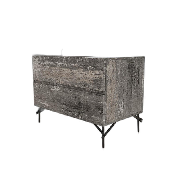 Homeroots 21" Distressed Gray Two Drawer Nightstand   491590