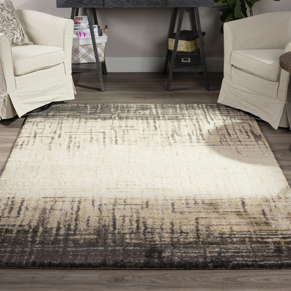 Homeroots 5' X 8' Brown Abstract Ombre Area Rug  Polypropylene 491594