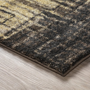 Homeroots 5' X 8' Brown Abstract Ombre Area Rug  Polypropylene 491594