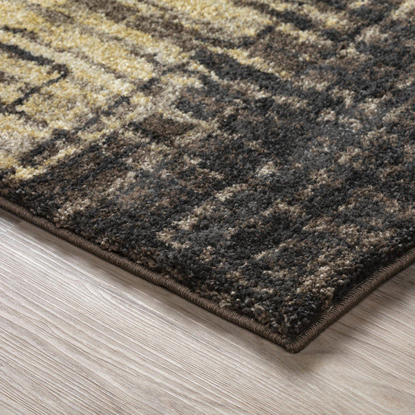 Homeroots 5' X 8' Brown Abstract Ombre Area Rug  Polypropylene 491594
