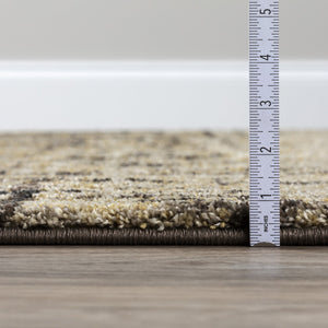 Homeroots 5' X 8' Brown Abstract Ombre Area Rug  Polypropylene 491594