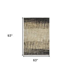 Homeroots 5' X 8' Brown Abstract Ombre Area Rug  Polypropylene 491594