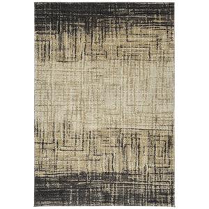 Homeroots 5' X 8' Brown Abstract Ombre Area Rug  Polypropylene 491594