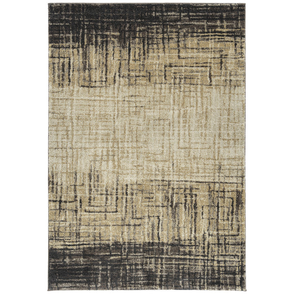 Homeroots 5' X 8' Brown Abstract Ombre Area Rug  Polypropylene 491594