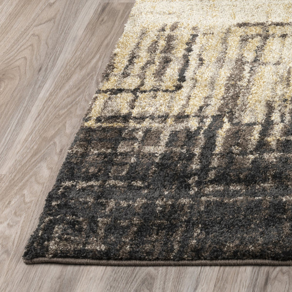 Homeroots 8' X 11' Brown Abstract Ombre Area Rug  Polypropylene 491595