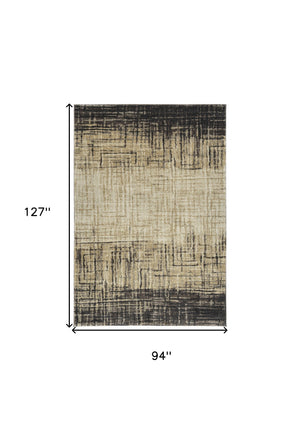 Homeroots 8' X 11' Brown Abstract Ombre Area Rug  Polypropylene 491595