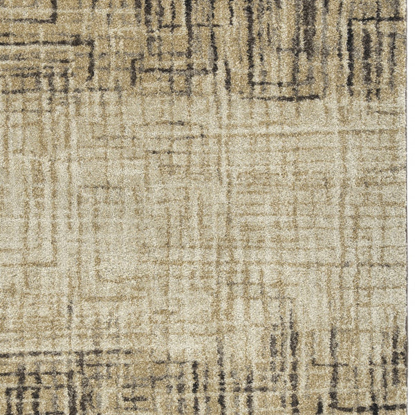 Homeroots 8' X 11' Brown Abstract Ombre Area Rug  Polypropylene 491595