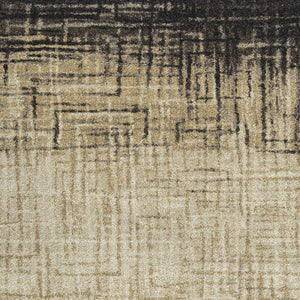 Homeroots 10' X 13' Brown Abstract Ombre Area Rug  Polypropylene 491596