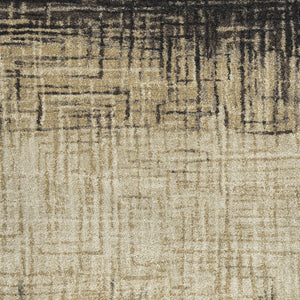 Homeroots 10' X 13' Brown Abstract Ombre Area Rug  Polypropylene 491596