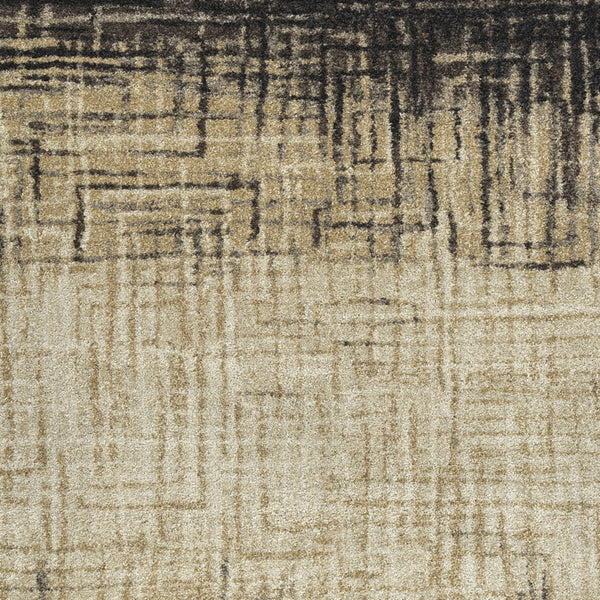 Homeroots 10' X 13' Brown Abstract Ombre Area Rug  Polypropylene 491596