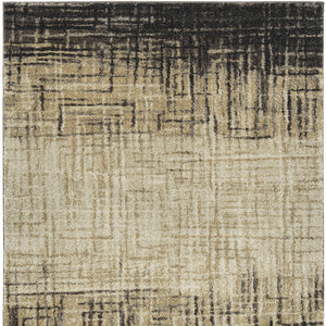 Homeroots 10' X 13' Brown Abstract Ombre Area Rug  Polypropylene 491596