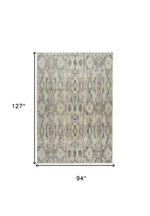 Homeroots 8' X 11' Grey Moroccan Area Rug  Polypropylene 491603