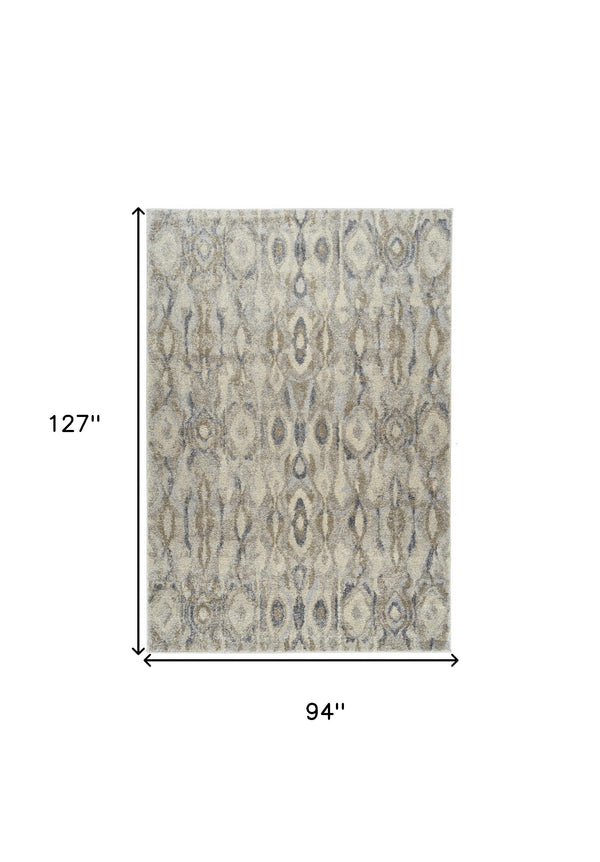 Homeroots 8' X 11' Grey Moroccan Area Rug  Polypropylene 491603