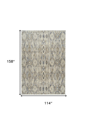 Homeroots 10' X 13' Grey Moroccan Area Rug  Polypropylene 491604
