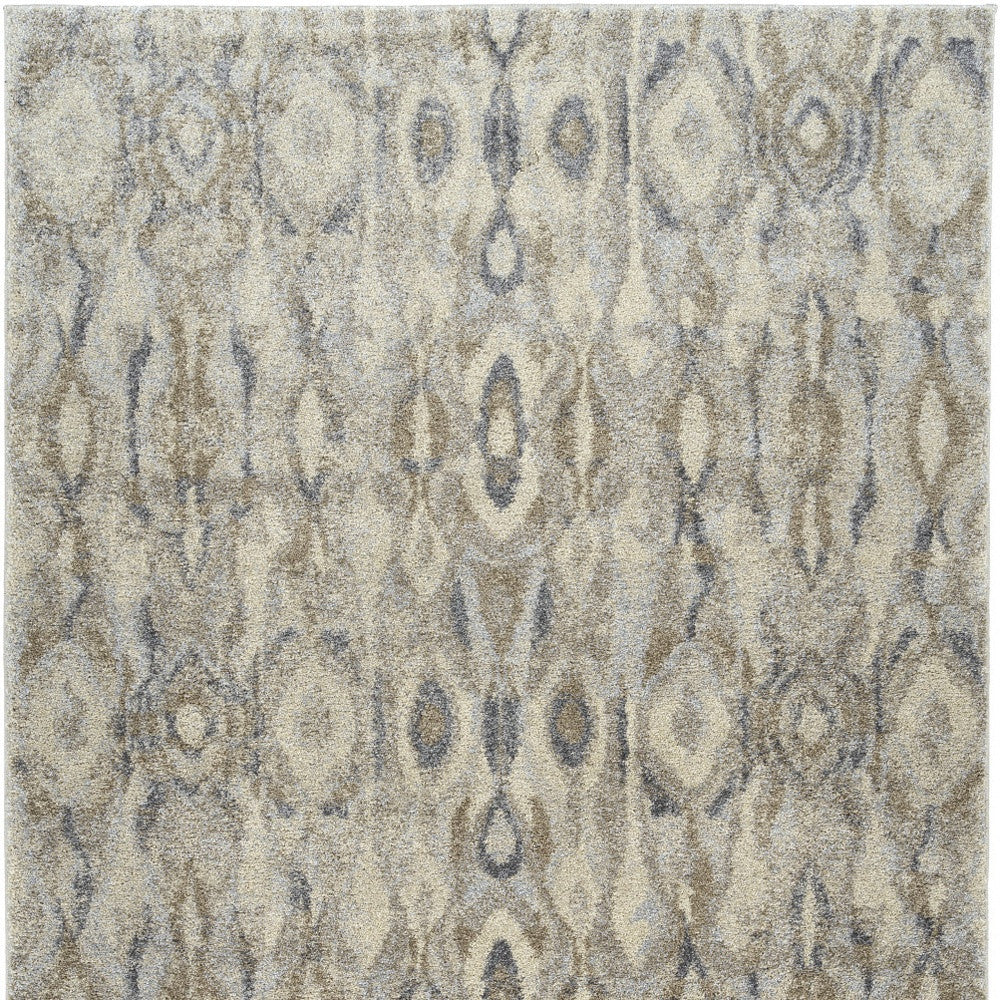 Homeroots 10' X 13' Grey Moroccan Area Rug  Polypropylene 491604