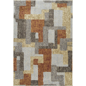 Homeroots 10' X 13' Grey And Brown Geometric Area Rug  Polypropylene 491608