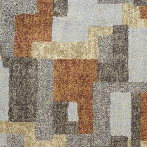 Homeroots 10' X 13' Grey And Brown Geometric Area Rug  Polypropylene 491608