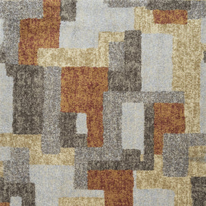 Homeroots 10' X 13' Grey And Brown Geometric Area Rug  Polypropylene 491608