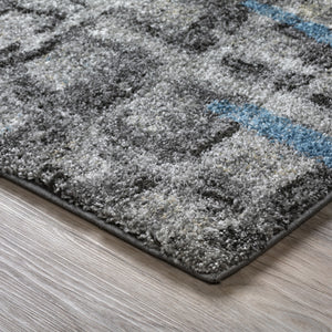 Homeroots 5' X 8' Grey Geometric Area Rug  Polypropylene 491610