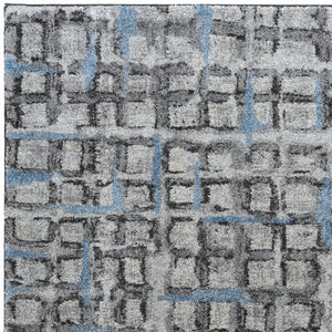 Homeroots 5' X 8' Grey Geometric Area Rug  Polypropylene 491610