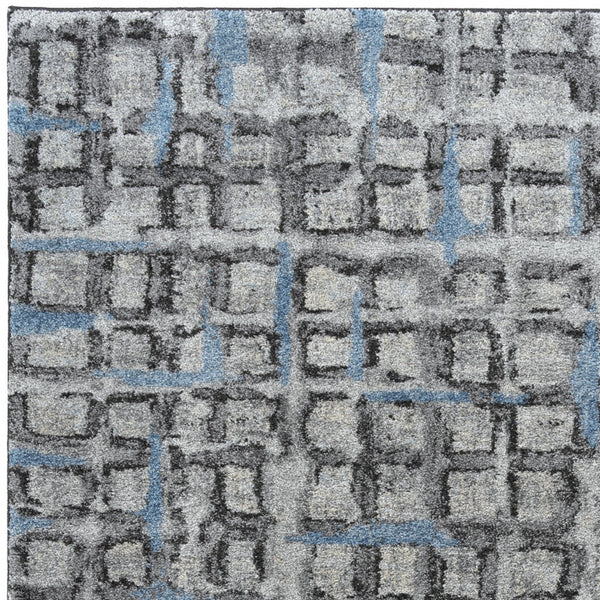 Homeroots 5' X 8' Grey Geometric Area Rug  Polypropylene 491610