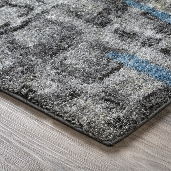 Homeroots 8' X 11' Grey Geometric Area Rug  Polypropylene 491611