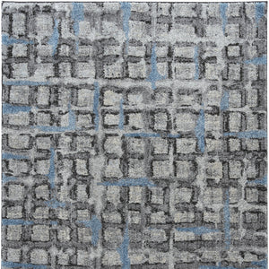 Homeroots 8' X 11' Grey Geometric Area Rug  Polypropylene 491611