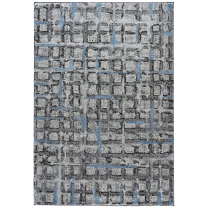 Homeroots 10' X 13' Grey Geometric Area Rug  Polypropylene 491612