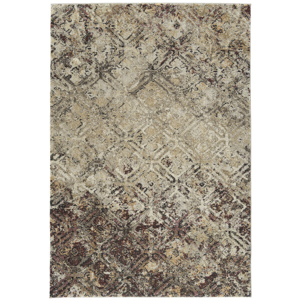 Homeroots 8' X 11' Brown Diamond Area Rug  Polypropylene 491619